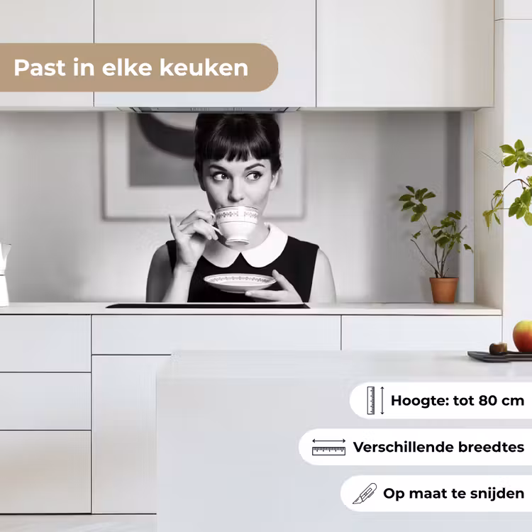 Keuken achterwand - Portret - Thee - Vrouw — 7