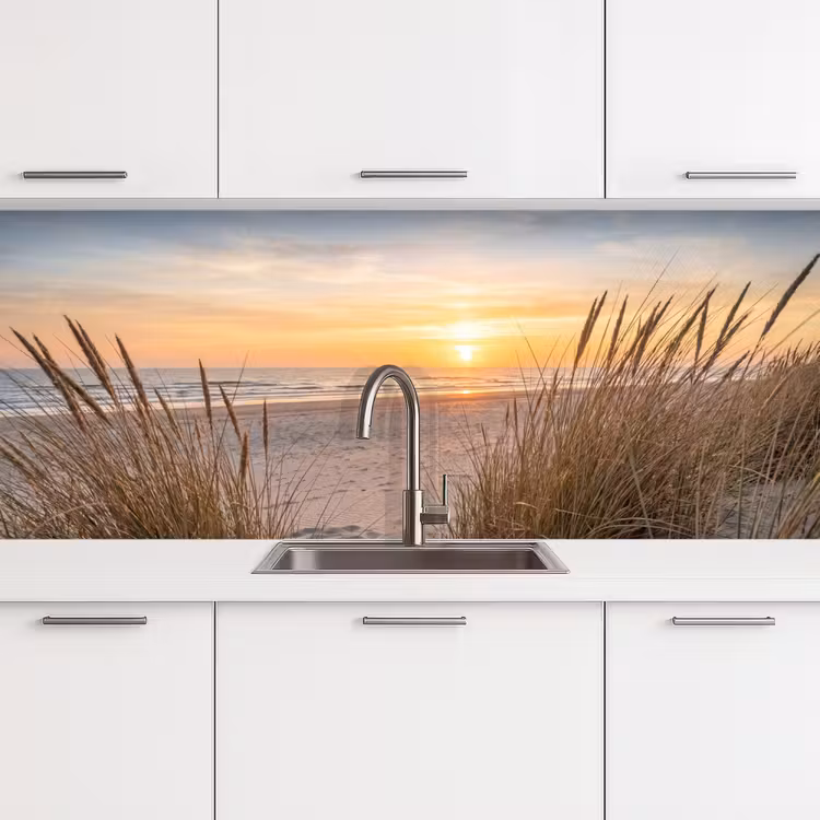 Keuken achterwand - Zonsondergang - Duinen - Zee — 4