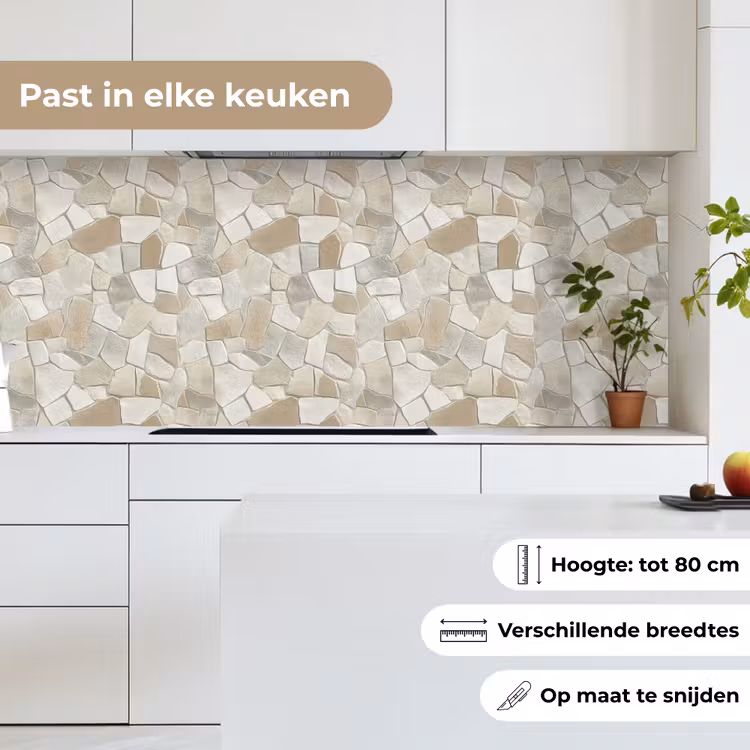 Keuken achterwand - Mozaïek - Stenen - Beige — 7