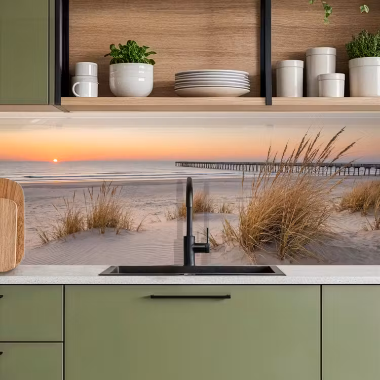 Keuken achterwand - Pier - Zonsondergang - Strand — 8