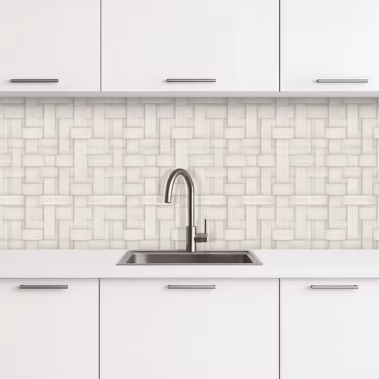 Keuken achterwand - Vlechtwerk - Banen - Beige — 4
