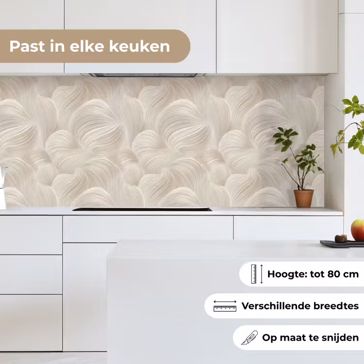 Keuken achterwand - Lijnen - Waaier - Beige — 7