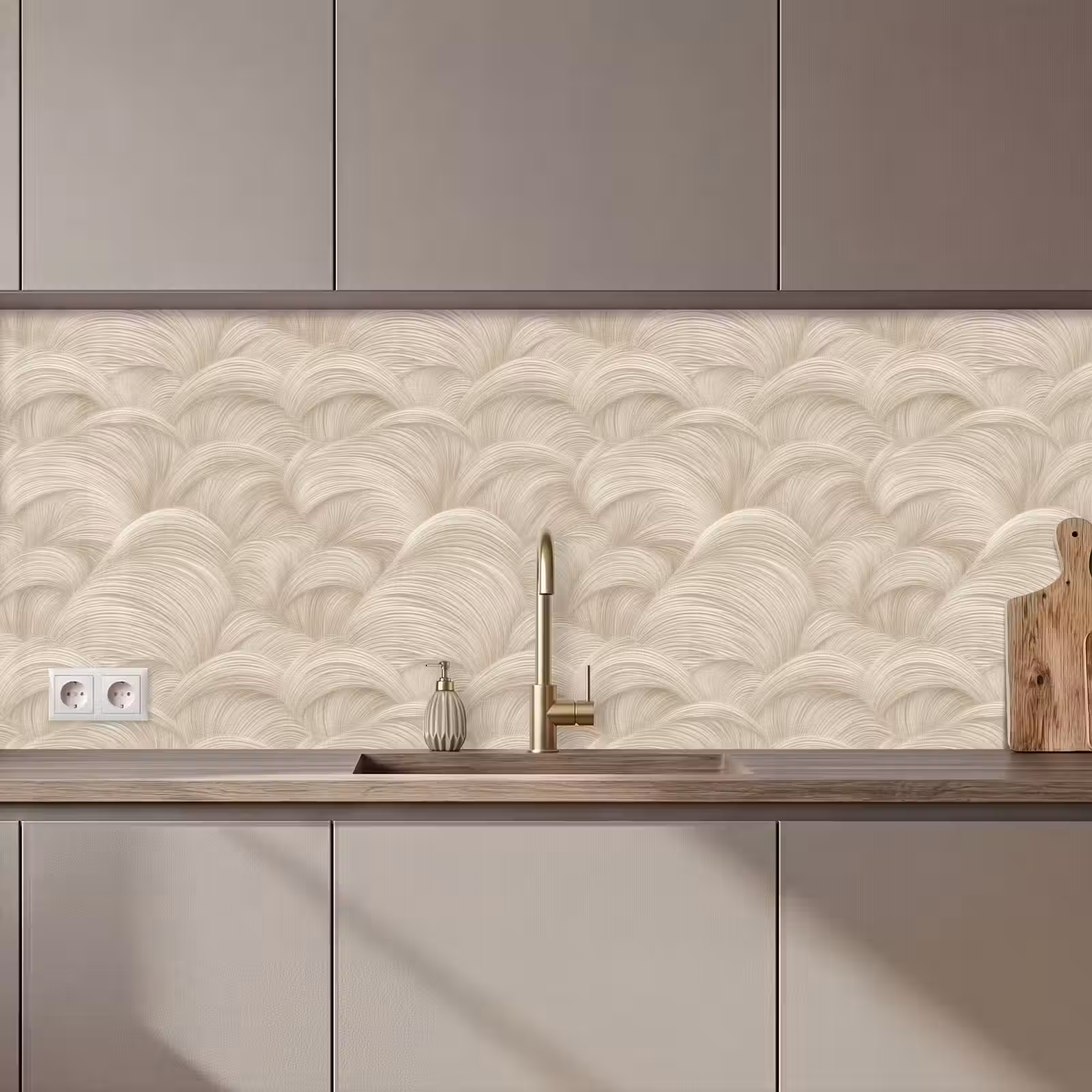 Keuken achterwand - Bogen - Patroon - Beige — 1