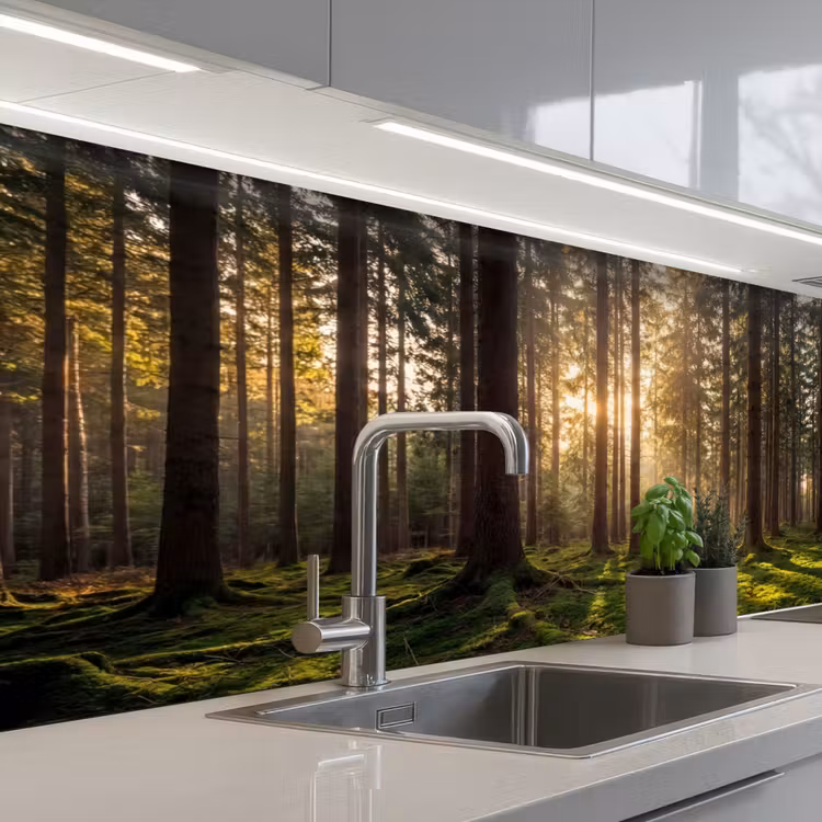 Keuken achterwand - Bos - Gras - Zonlicht — 2