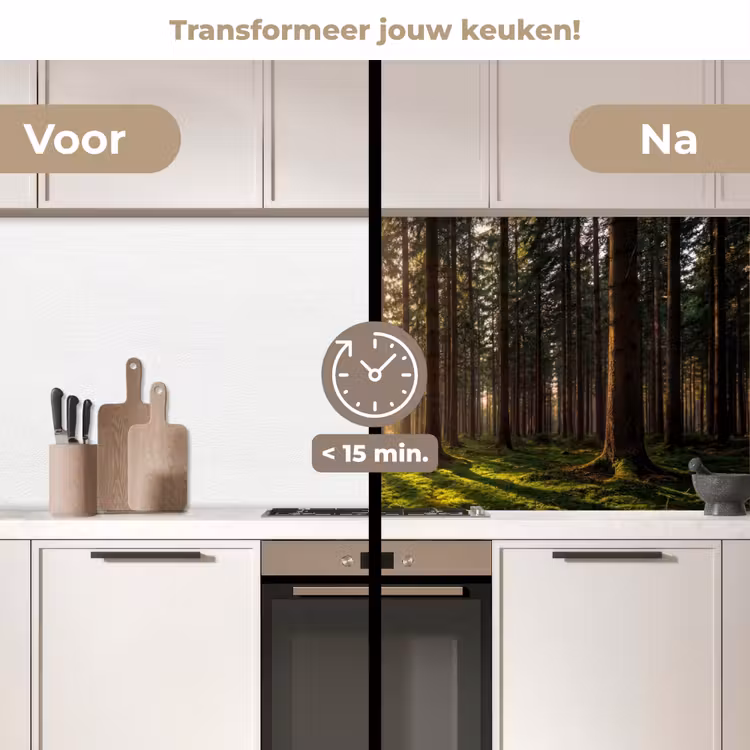 Keuken achterwand - Bos - Gras - Zonlicht — 3