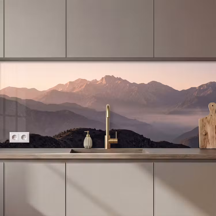 Keuken achterwand - Panorama - Landschap - Bergen — 1