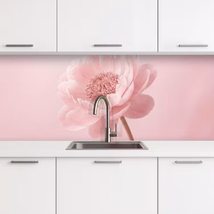 Keuken achterwand - Bloem - Pioenroos - Roze — 4