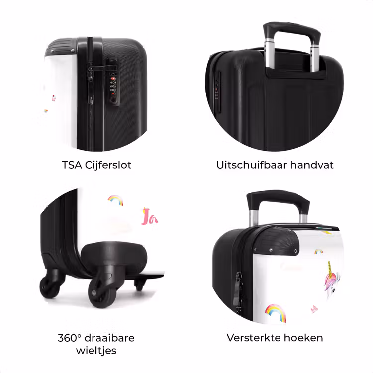 Koffer met naam - Luchtige eenhoorns — 7