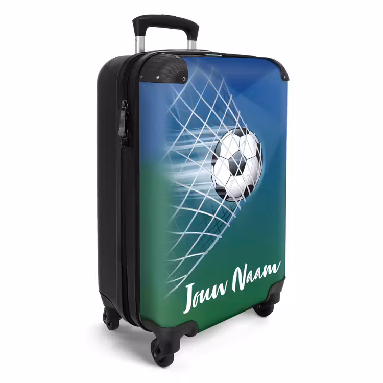 Koffer met naam - Goal-getter blauw — 2