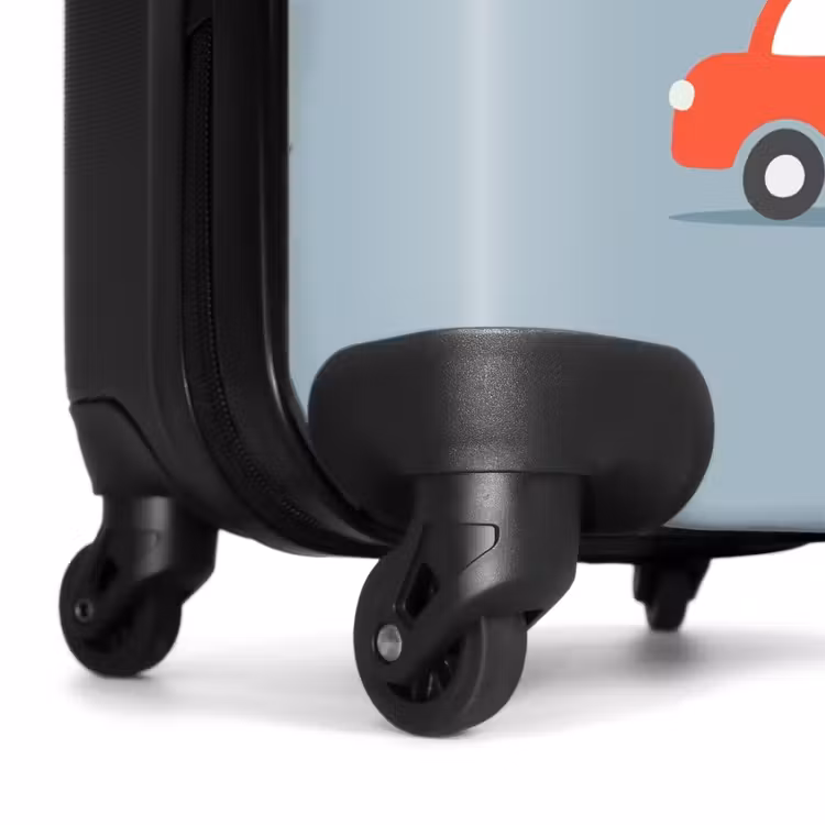 Koffer met naam - Rode auto blauwe achtergrond — 6