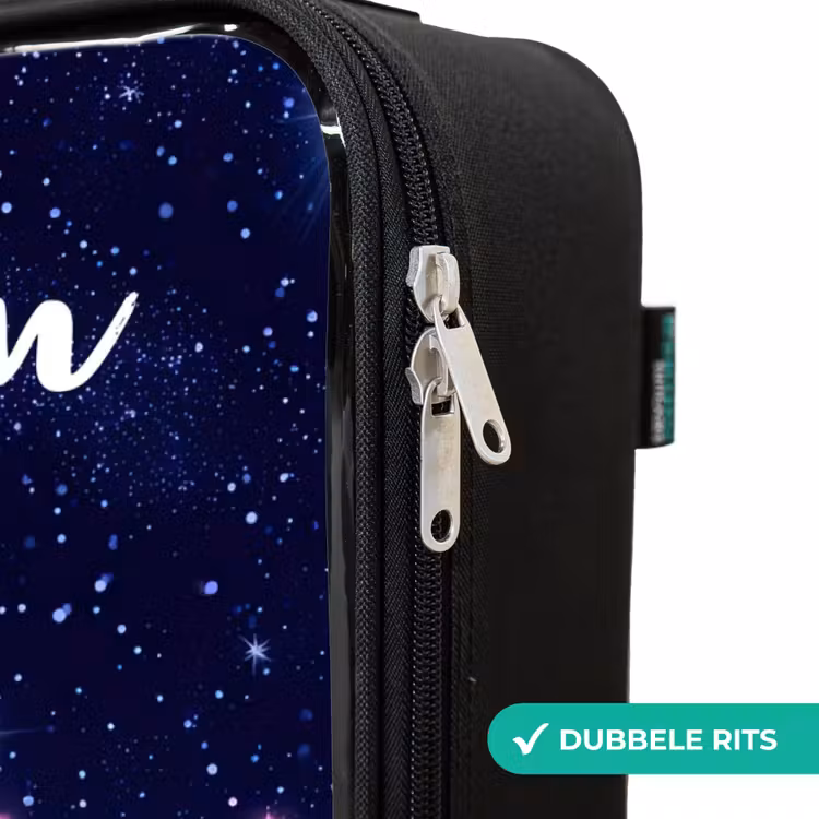 Kinderkoffers met naam - Sterren - Galaxy - Blauw - Roze — 6