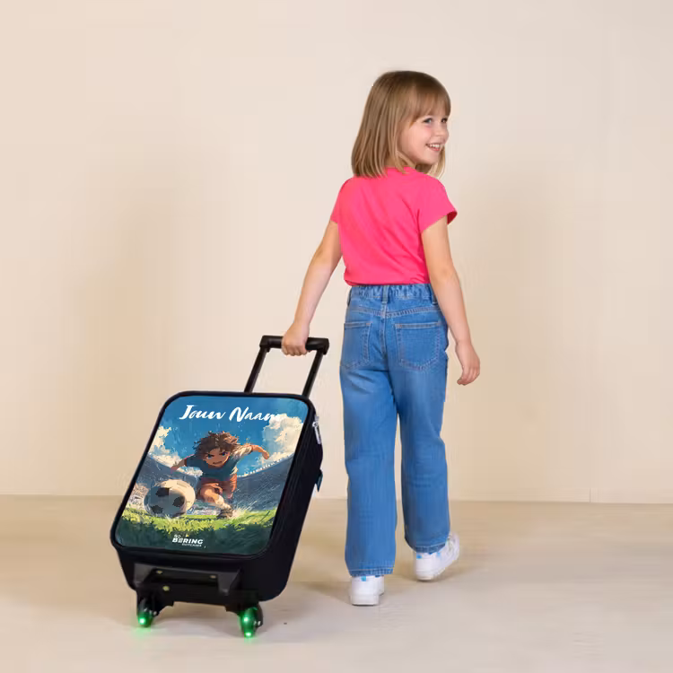 Kinderkoffers met naam - Voetbal - Gras - Stadion - Schilderij — 2