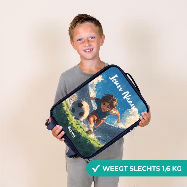 Kinderkoffers met naam - Voetbal - Gras - Stadion - Schilderij — 3