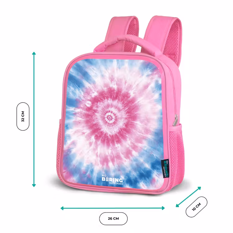 Kinderrugzak - Roze - Tie dye - Abstract - Blauw - Roze — 3