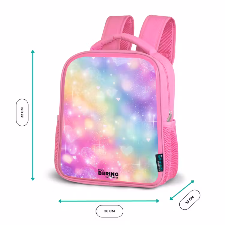Kinderrugzak - Roze - Licht - Regenboog - Hartjes β 3