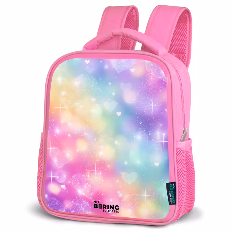 Kinderrugzak - Roze - Licht - Regenboog - Hartjes β 4