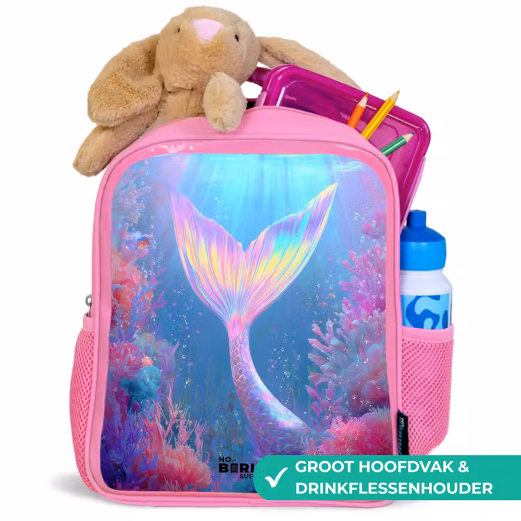 Kinderrugzak - Roze - Zeemeermin - Koraal - Water — 2