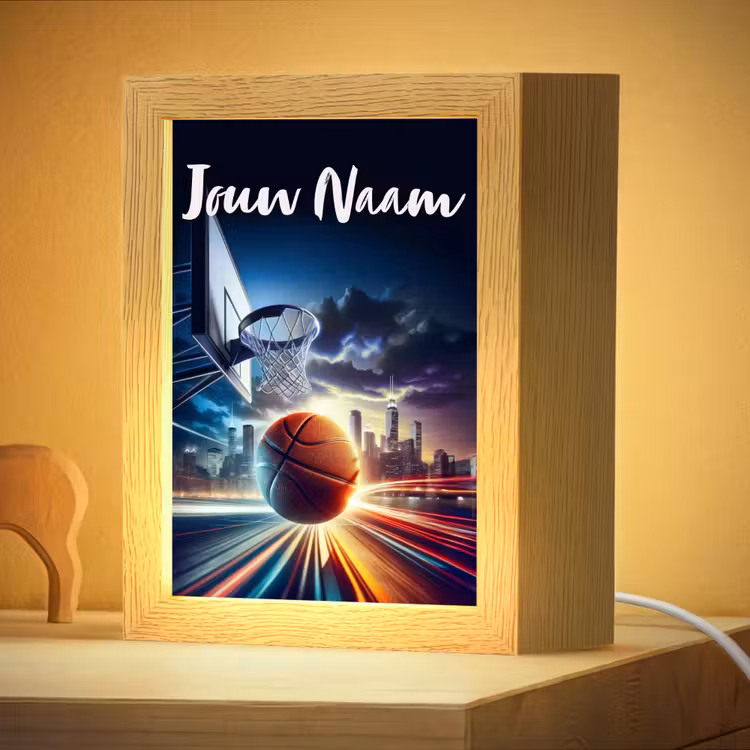 Nachtlampje met naam - Basketbal - Sport - Basket - Stad — 4