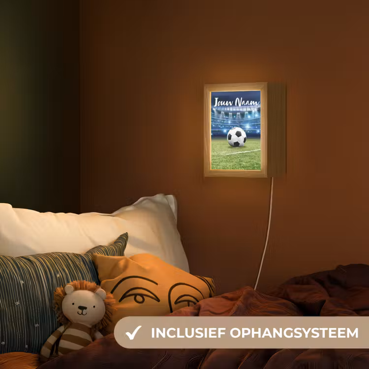 Nachtlampje met naam - Voetbal - Stadion - Bal - Jongens — 3