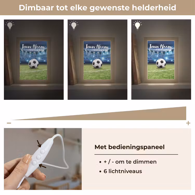 Nachtlampje met naam - Voetbal - Stadion - Bal - Jongens — 6
