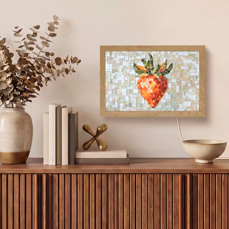 Tafellamp - Aardbei - Rood - Mozaïek - Fruit — 3