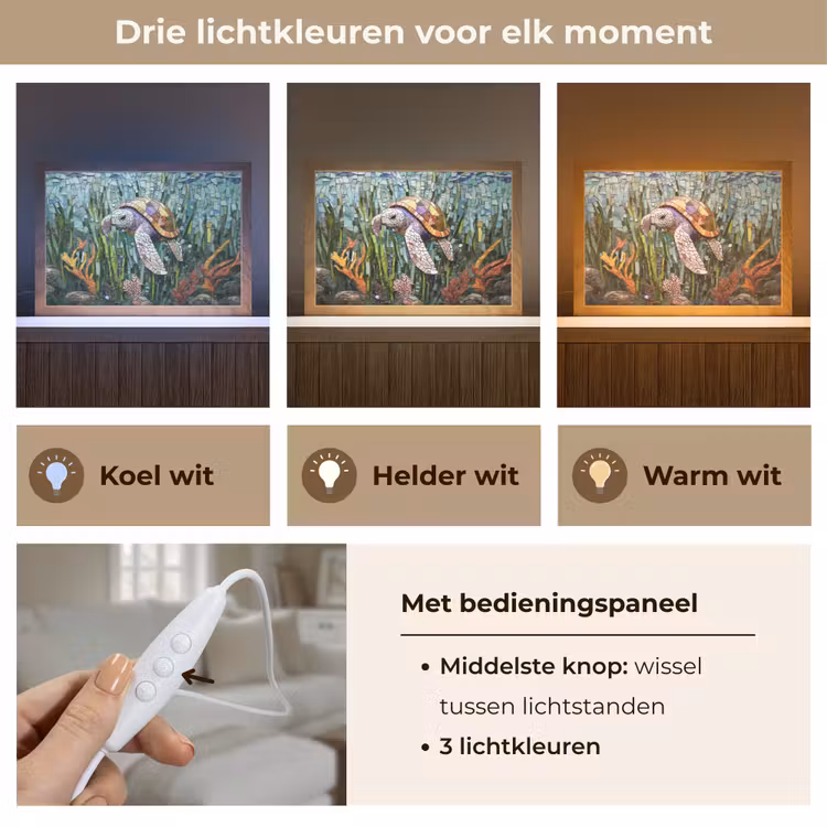 Tafellamp - Schildpad - Zeewier - Mozaïek — 6