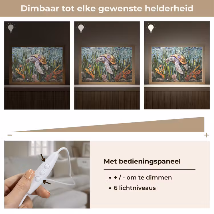 Tafellamp - Schildpad - Zeewier - Mozaïek — 8