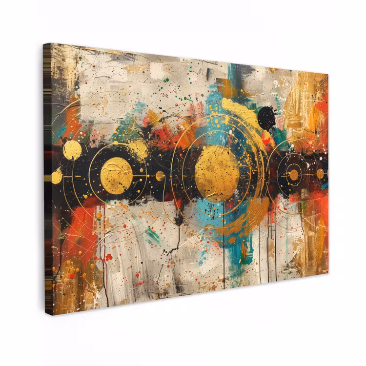 Canvas schilderij - Abstract - Kunst - Goud - Modern — 1