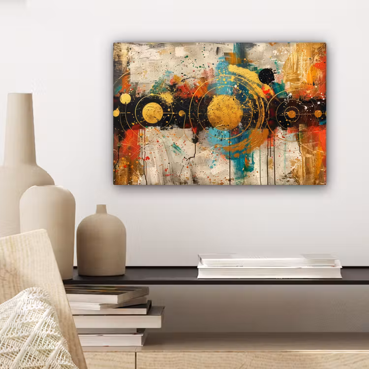 Canvas schilderij - Abstract - Kunst - Goud - Modern — 5