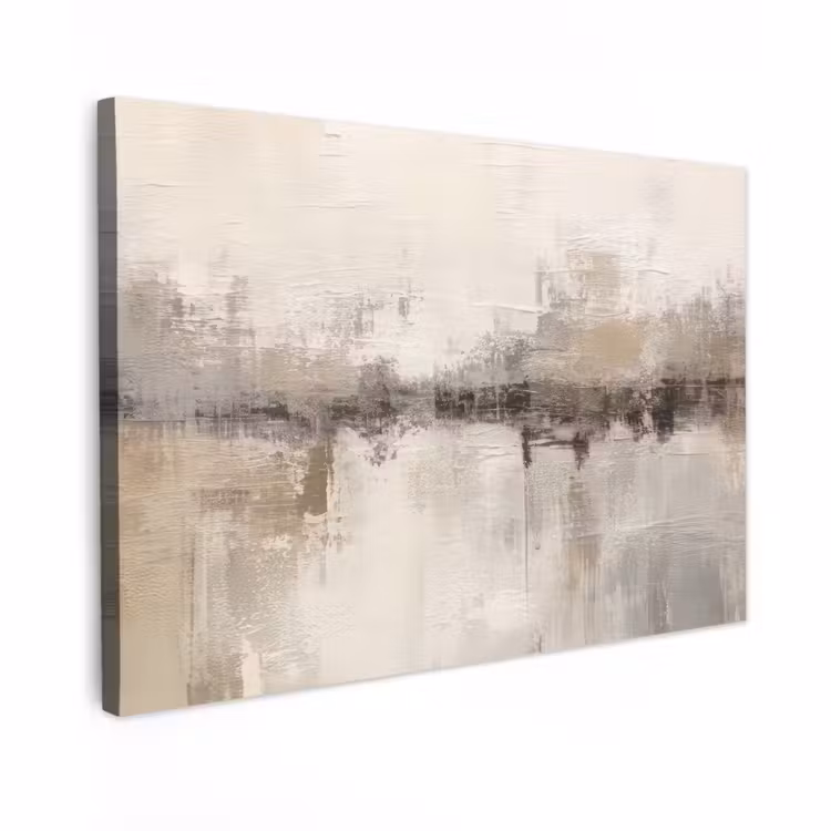 Canvas schilderij - Moderne kunst - Abstract - Beige — 1