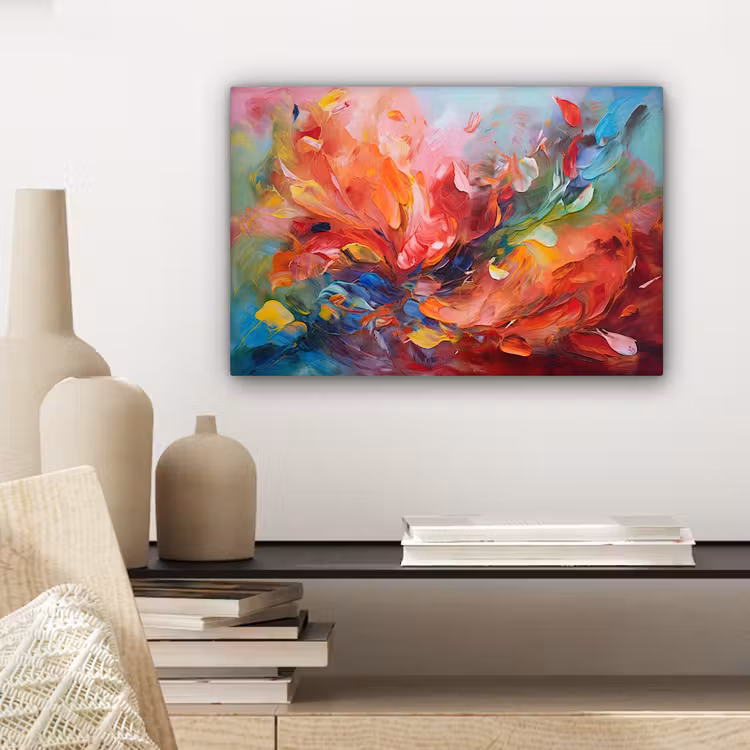 Canvas schilderij - Olieverf - Kunst - Abstract - Kleurrijk — 5