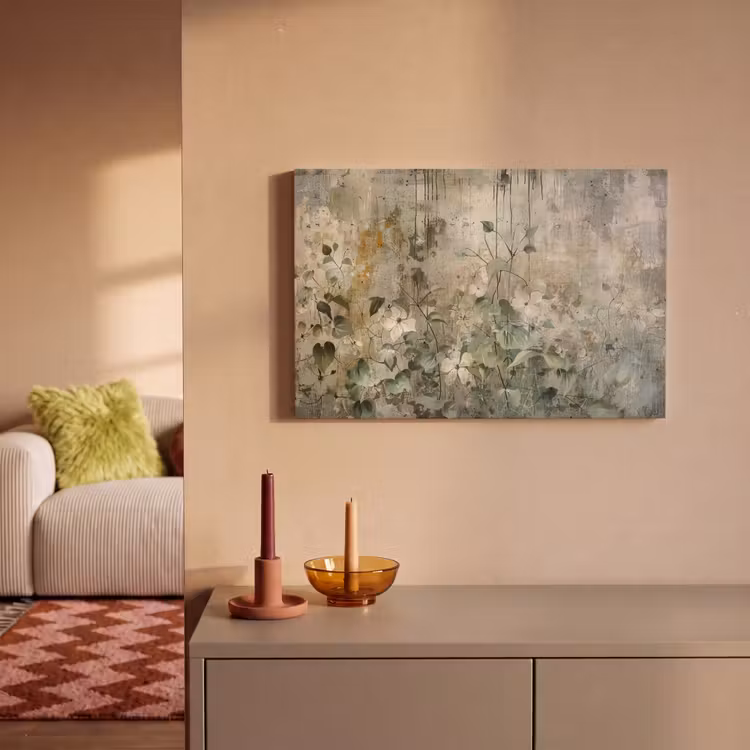 Canvas schilderij - Bloemen - Bladeren - Abstract - Modern — 2