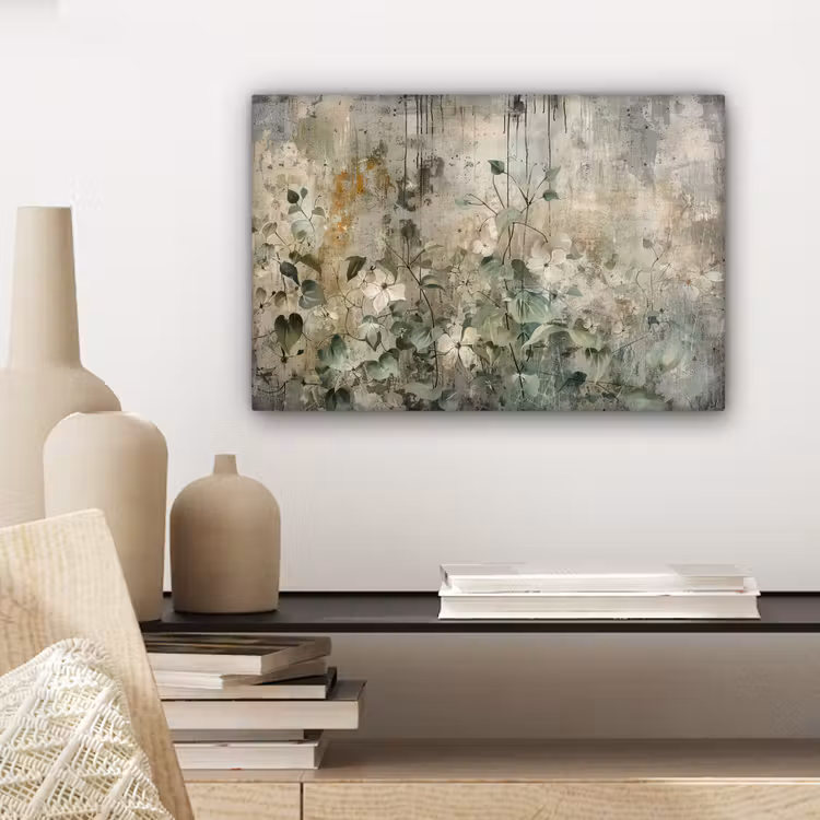 Canvas schilderij - Bloemen - Bladeren - Abstract - Modern — 5