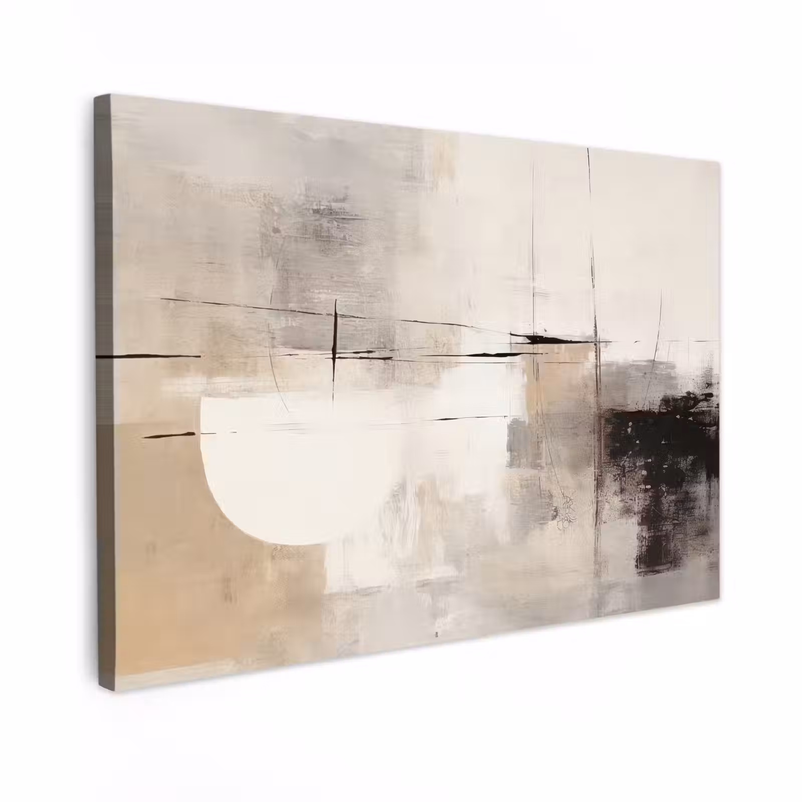 Canvas schilderij - Abstract - Kunst - Grijs — 1