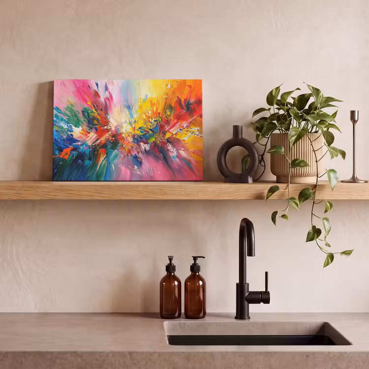 Canvas schilderij - Verf - Kleurrijk - Explosie — 3