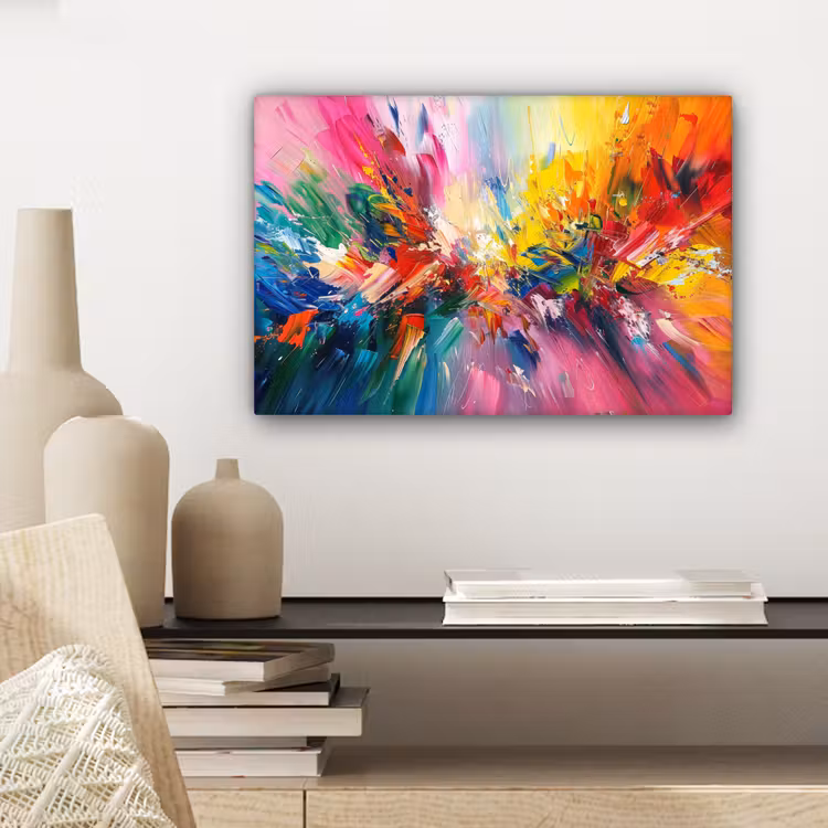 Canvas schilderij - Verf - Kleurrijk - Explosie — 5