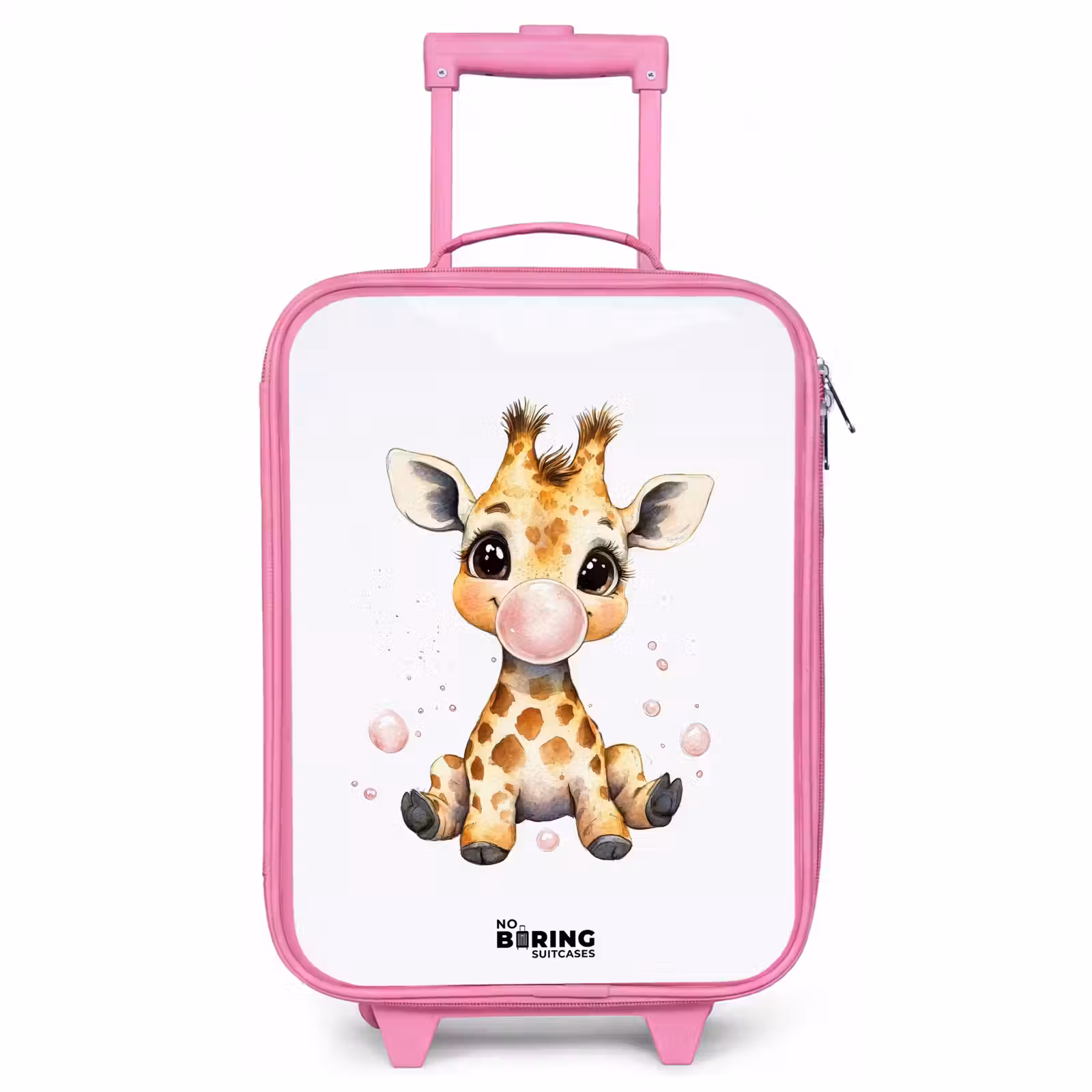Kinderkoffer - Roze - Giraffe met roze kauwgombal — 1