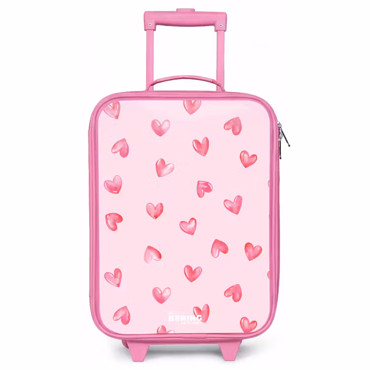 Kinderkoffer - Roze - Roze hartjes — 1