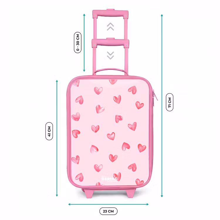 Kinderkoffer - Roze - Roze hartjes — 5