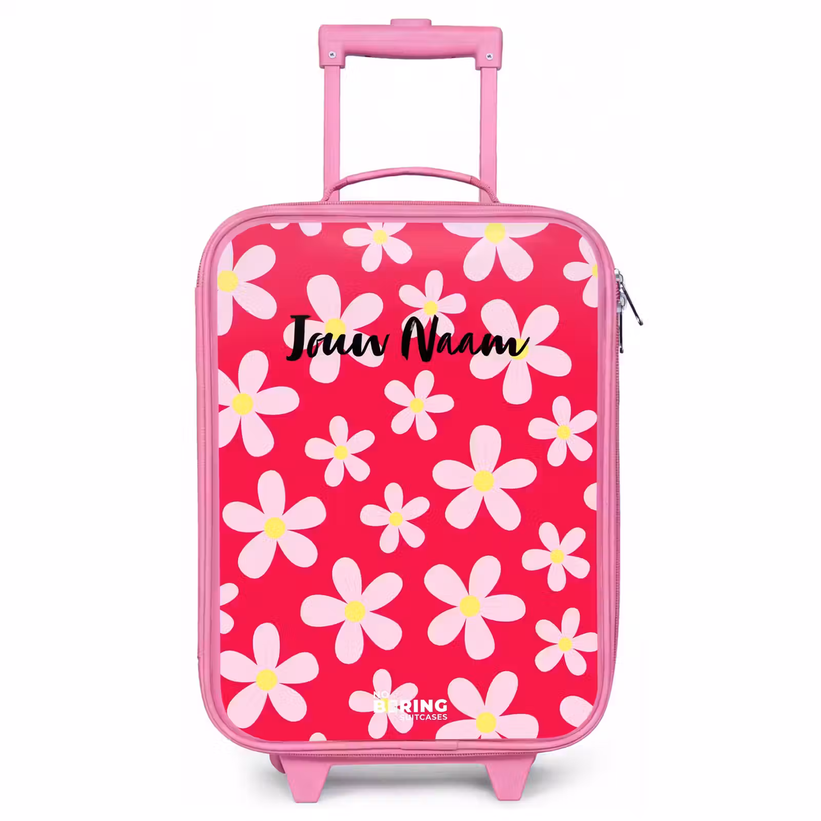 Kinderkoffer - Roze - Madeliefjesmania hotpink — 1
