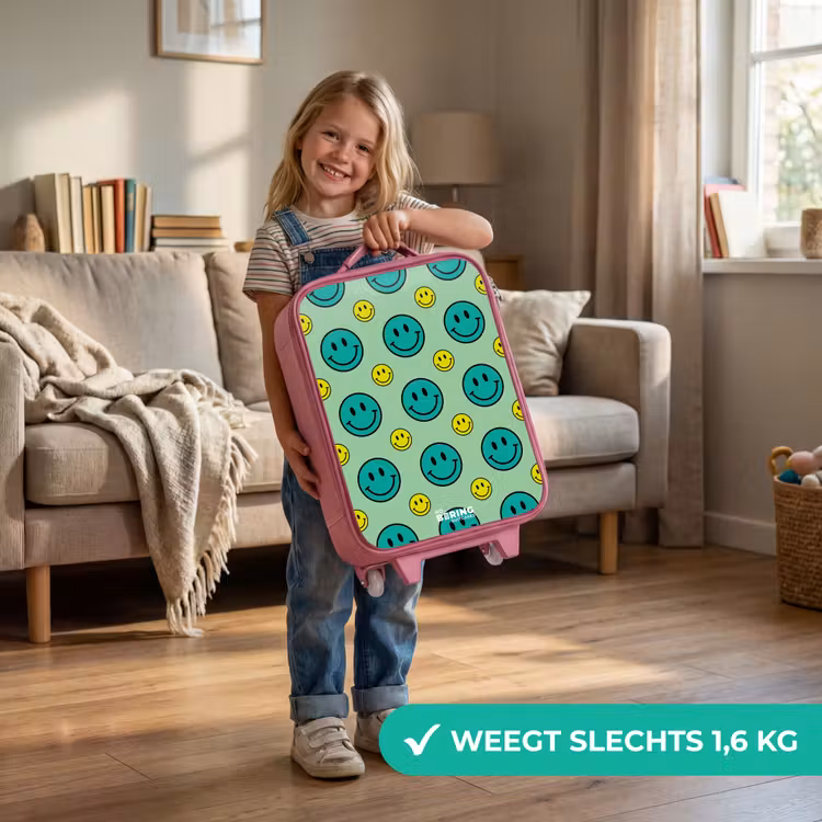 Kinderkoffer - Roze - All smiles groen — 2