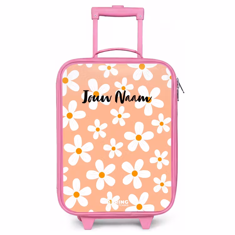 Kinderkoffer - Roze - Madeliefjesmania perzik — 1
