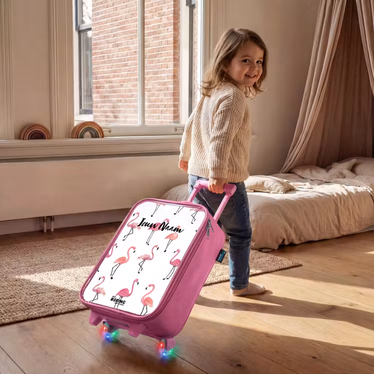 Kinderkoffer - Roze - Flamingo feestje — 3