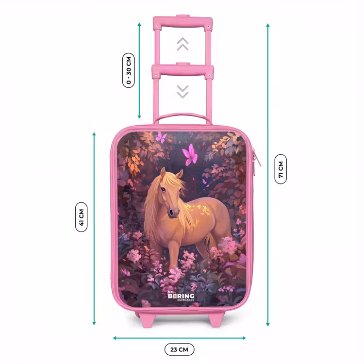 Kinderkoffer - Roze - Paard - Bloemen - Paars - Vlinder — 5
