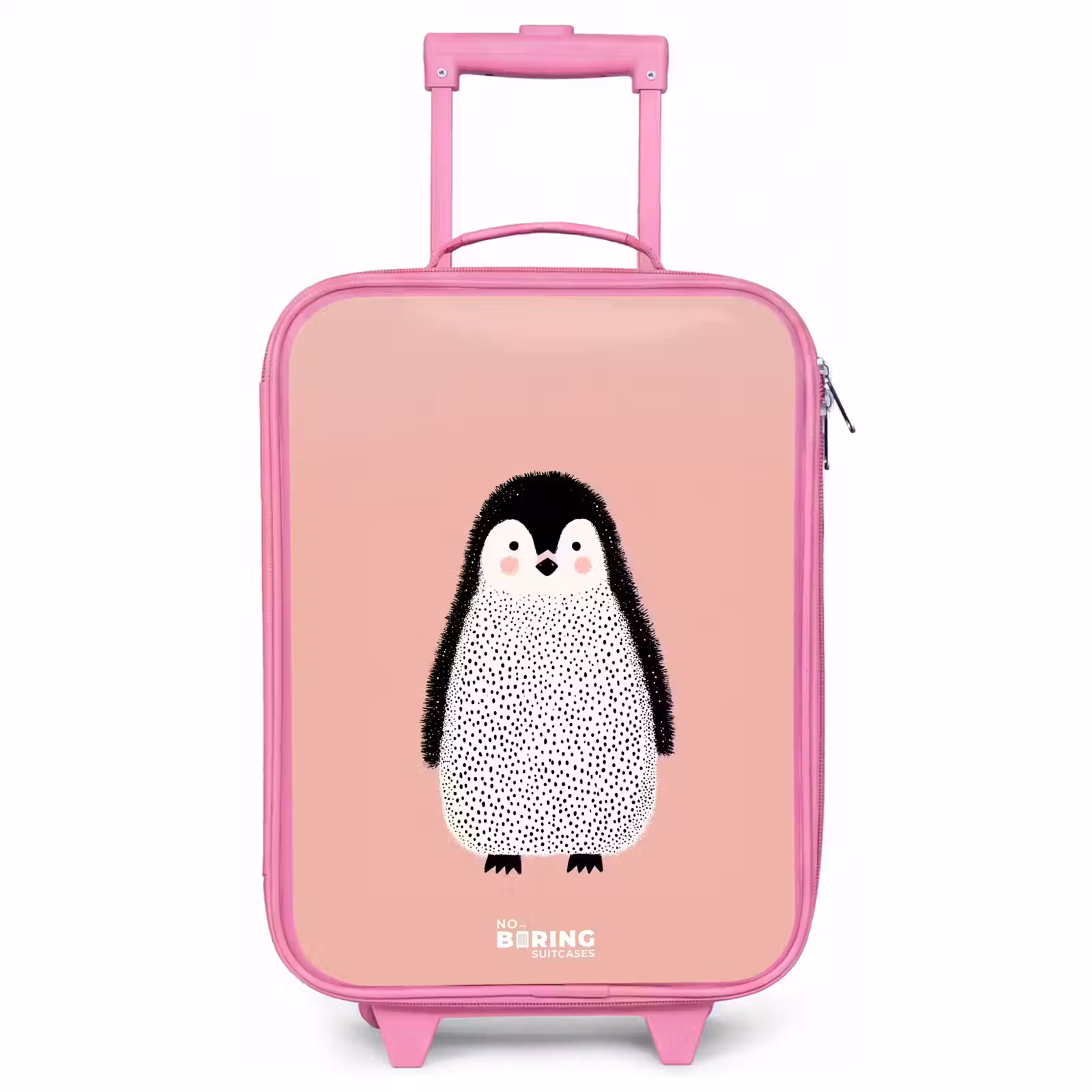 Kinderkoffer - Roze - Pinguïn - Stippen - Roze - Minimalistisch — 1