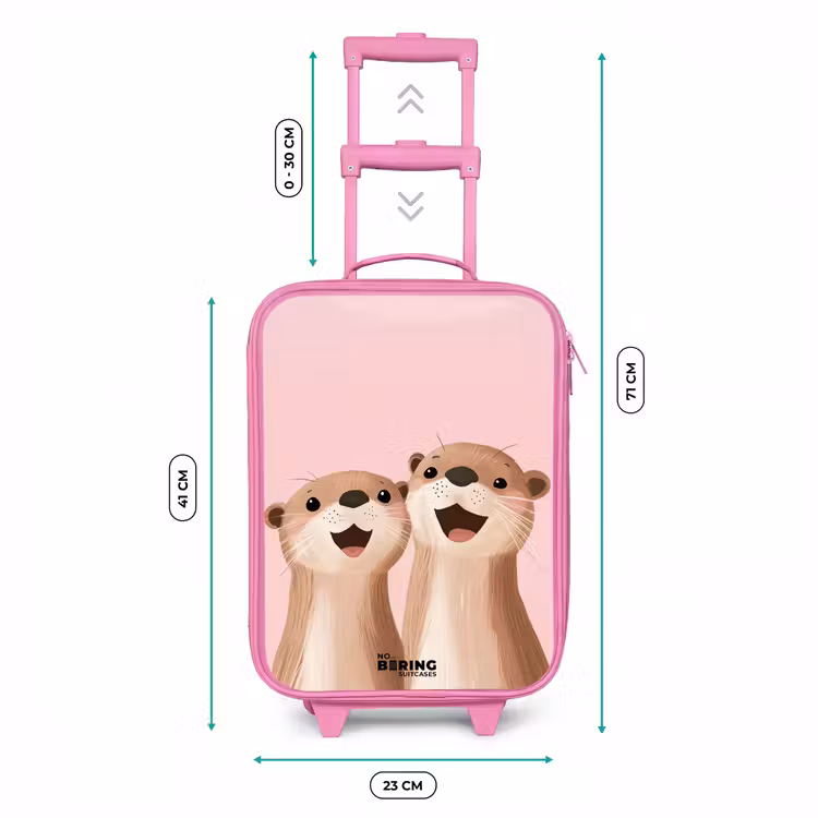 Kinderkoffer - Roze - Otters - Lachen - Roze - Illustratie — 5
