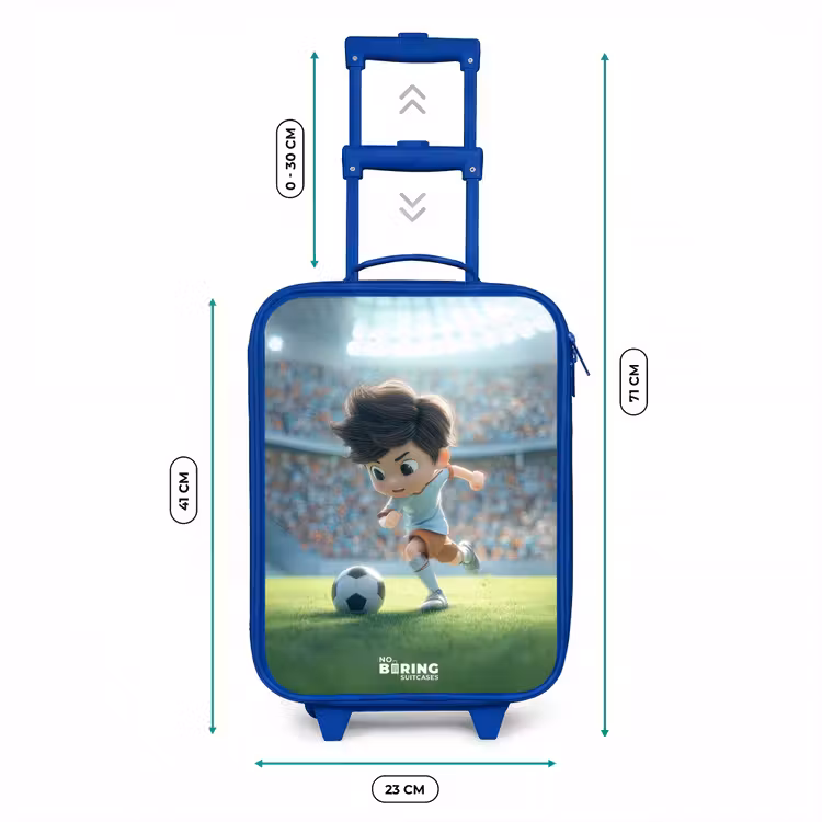 Kinderkoffer - Blauw - Jongen - Voetbal - Stadion - Zonlicht — 6