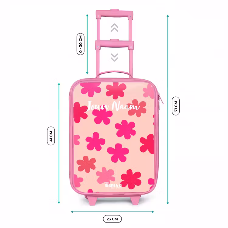 Kinderkoffer - Roze - Roze bloemen — 5