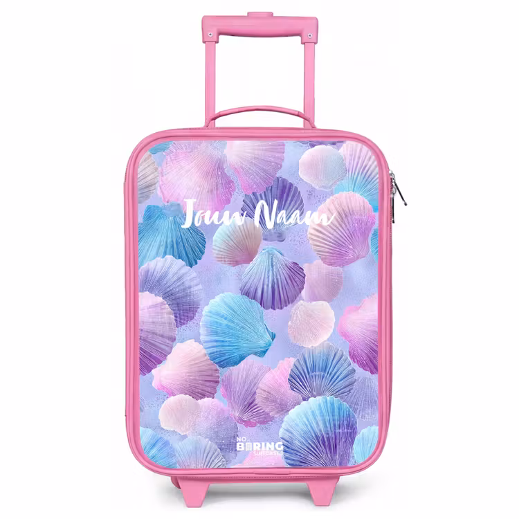Kinderkoffer - Roze - Gekleurde schelpen op een paarse achtergrond — 1