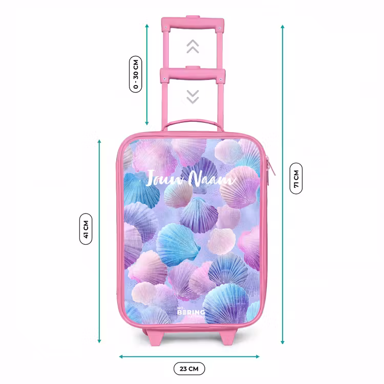 Kinderkoffer - Roze - Gekleurde schelpen op een paarse achtergrond — 5